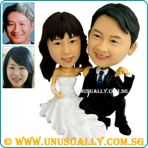 Custom 3D Relaxing Lovely Wedding Couple Figurines